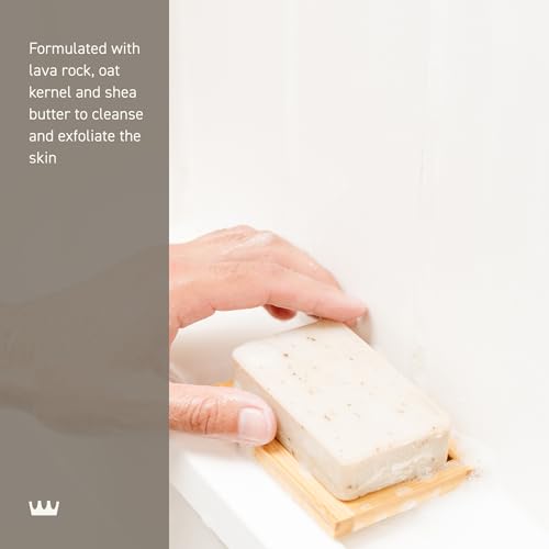 Cremo Exfoliating Body Bar Soap for Men - Vintage Suede Scent, 5 oz