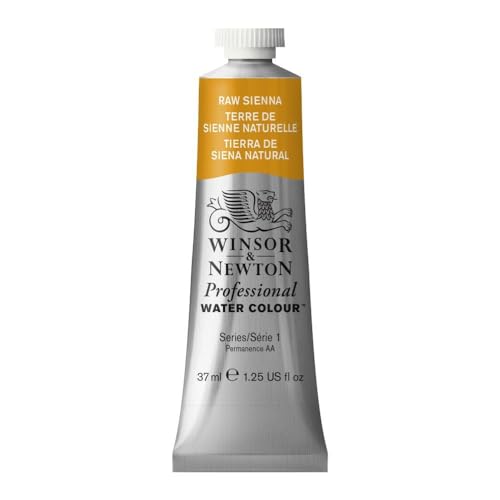 Winsor & Newton Professional Watercolor Tube, 37ml Raw Sienna - Vibrant, Transparent & Permanent