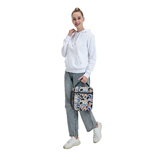 Insulated Video Game Controller Lunch Bag for School, Work, and Travel