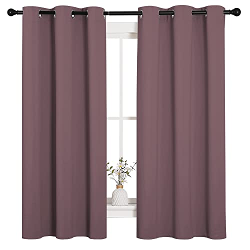 NICETOWN Dry Rose Blackout Curtains 42" x 63" - 2 Panels