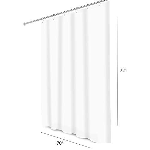 Home Expressions 3-Gauge Vinyl Shower Curtain Liner 70x72 - Odor-Free with Magnetic Weights - Neon Pink