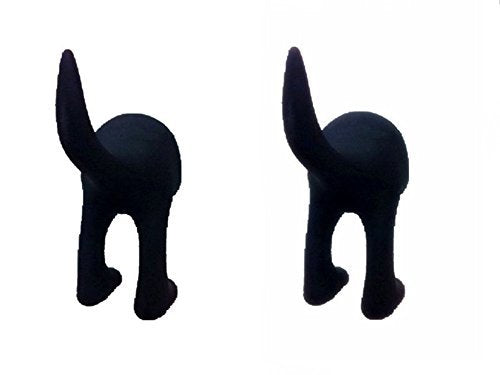 IKEA Bastis Black Hooks for Dog & Cat Leashes Hanger - 2 Pack
