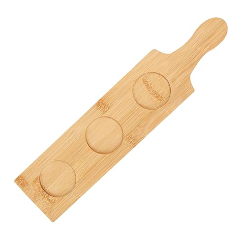 Bamboo Flight Board with 3 Slots for Whiskey & Beer Tasting
