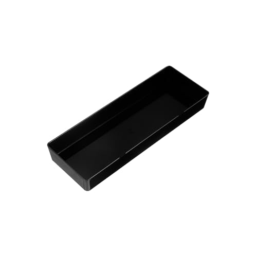 Restaurantware 5.2 x 1.8 Inch Mini Tasting Plates 100 Disposable Rectangle Plastic Plates - Durable Stylish Black Plastic Hors D'oeuvre Serving Plates For Desserts Or Appetizers At Parties