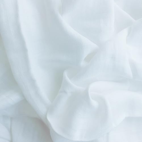 DEZIGKA Muslin Newborn Swaddle Blanket, Soft Cotton Wrap - White