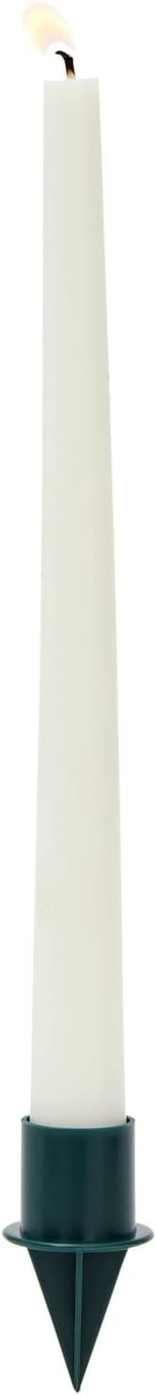 Juvale 40-Pack Green Plastic Candle Holders - Durable Floral Picks for Foam Arrangements & Centerpieces