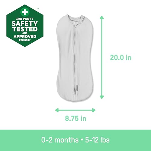 SwaddleMe Compression Baby Swaddle Pod, Little Bees, 0-2 Months, 2-Pack