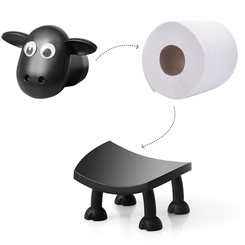 VELENTI Sheep Toilet Roll Holder - Funny 3D Printed Free Standing Storage