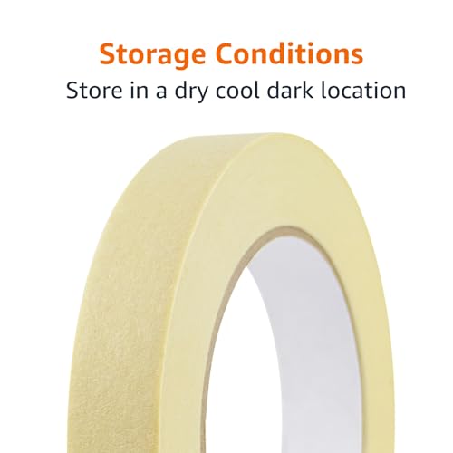 Amazon Basics Low Tack Masking Tape, 0.7 Inch x 180 Feet, 3-Pack
