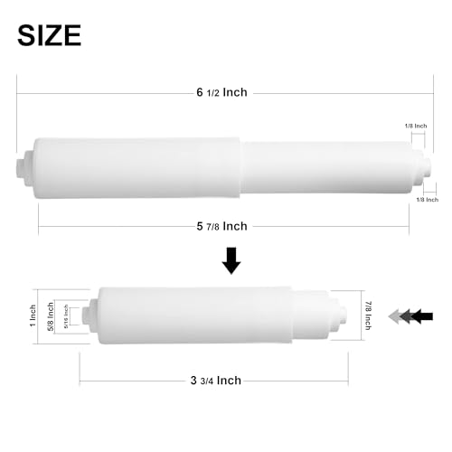 Hilltop Products Universal Toilet Paper Holder Replacement Roller, 2 Pack