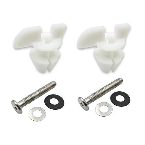 Kohler Toilet Seat Bolts Replacement Kit - Stainless Steel Hardware with Rubber Washers