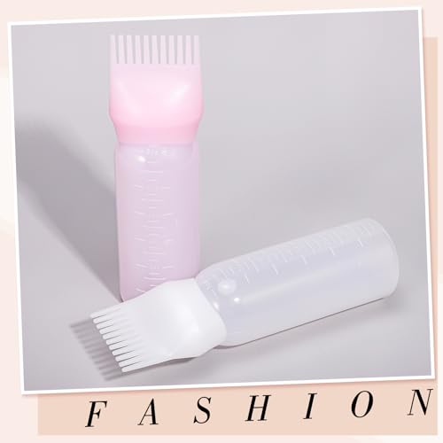 Pimoys Root Comb Hair Dye Oil Applicator Bottle 3 Pack 6Oz