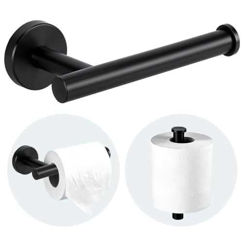Matte Black Toilet Paper Holder Wall Mount - 1 PCS Stainless Steel