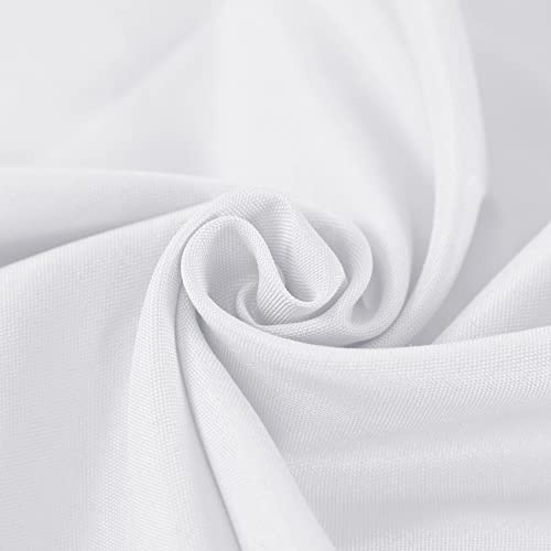 White Waterproof Rectangle Tablecloth 90x156 Inch 2 Pack - Stain & Wrinkle Resistant Polyester Dining Cover