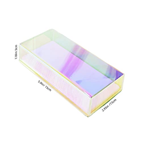 LIXIMMAZN Eyelash Grafting Pallet with Dust-proof Cover - Acrylic Lash Tile Holder