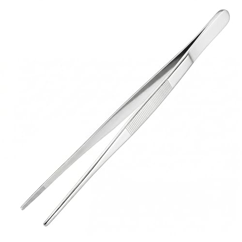 12-Inch Stainless Steel Kitchen Tongs & Tweezers for Grilling