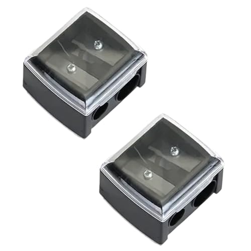 ZLmoue 2-Pack Dual Hole Makeup Pencil Sharpener for Eyeliner & Eyebrow Pencils