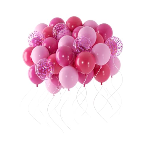 66pcs Pink Balloons Set - 12 Inch Latex Confetti for Parties