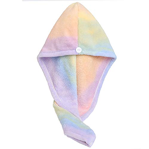TYONMUJO Microfiber Hair Drying Turban Wrap - Multicolored Fast Dry Towel