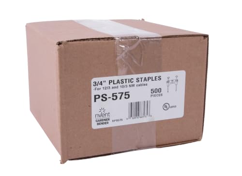 Gardner Bender 3/4 in. Plastic Cable Staples, 575 Pack, White