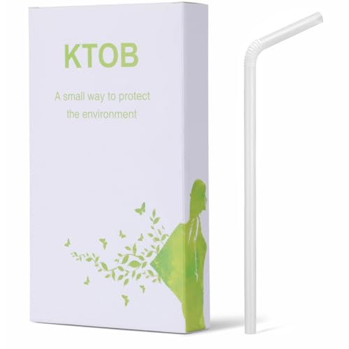 KTOB 100 Count 100% Plant-Based Compostable PLA Straws