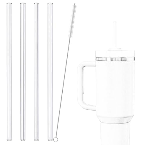 Reusable Straws for Stanley 40oz Tumbler - 4-Pack with Brush