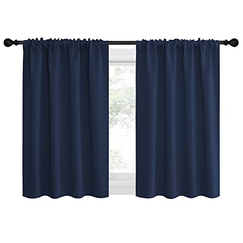 NICETOWN Navy Blackout Curtains for Camper - 42"W x 36"L, Pack of 2
