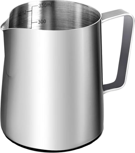AMZCHEF Stainless Steel Milk Frothing Pitcher 350ml Latte Art Cup