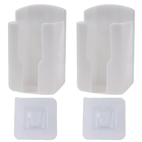 2-Pack Adhesive Remote Control Holder - Wall-Mounted Mini Storage