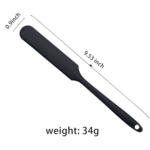 LEISENOR Silicone Wax Applicator Sticks Reusable Hard Wax Spatula 2pc Black