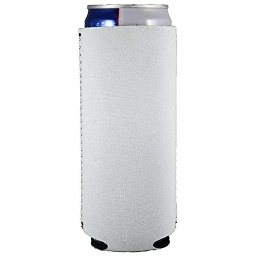 Coolie Junction White Blank Slim Can Cooler for 12oz Skinny Cans