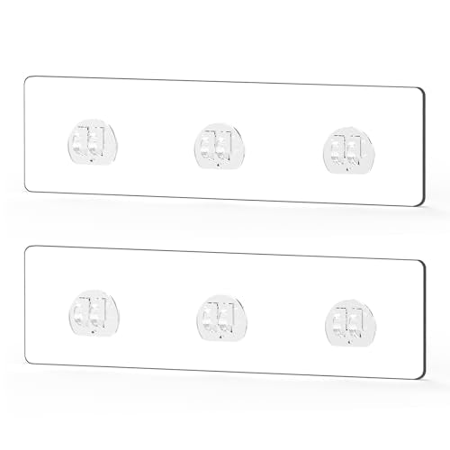 Heavy-Duty Shower Caddy Adhesive Strips - 2 Pack Waterproof Hooks