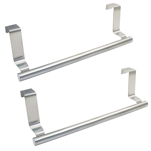 Hitefu Stainless Steel Over-Cabinet Towel Bar - Silver, 4-Pack
