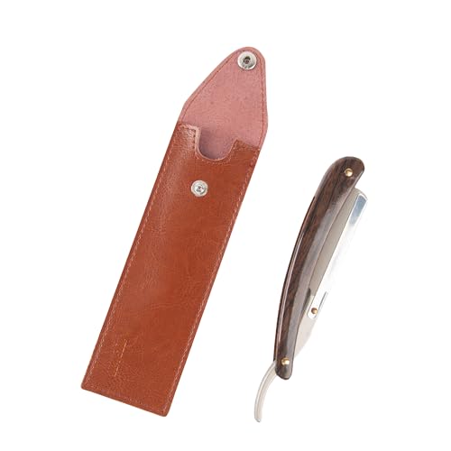 Kingshion Genuine Leather Straight Razor Cover & Travel Storage Pouch