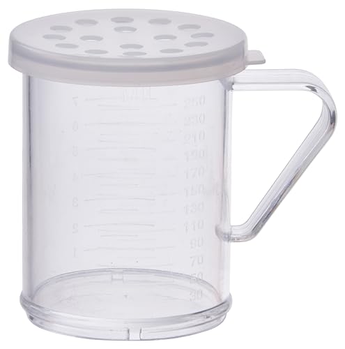 Winco 10 oz Polycarbonate Dredge with Snap-on Lid - Professional Grade