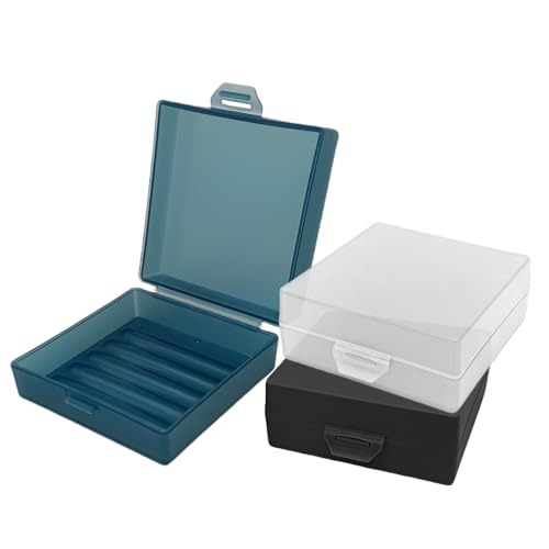 Travel Soap Dish Set - 3 Portable Square Soap Containers for Camping & Gym
