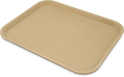 Carlisle 14" x 18" Cafe Fast Food Tray - Durable Polypropylene - Beige