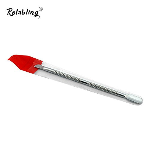 Rolabling Stainless Steel Cuticle Pusher and Nail Scraper Tool
