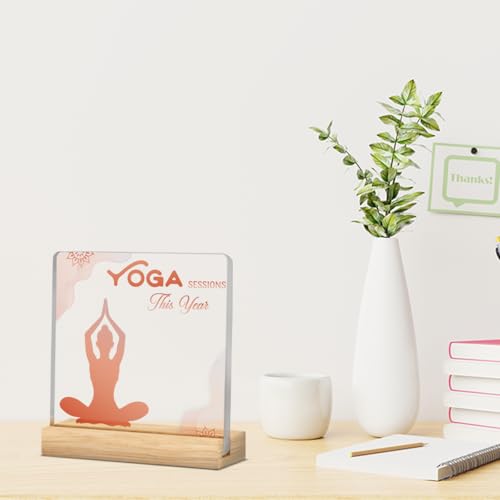 Funny Countdown Acrylic Sign for Yoga Lovers - Interactive Gift