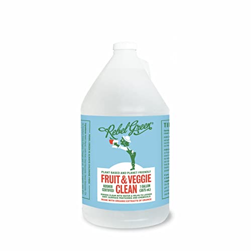 Rebel Green Fruit & Veggie Clean, Plant-Based Produce Wash Refill, 128 Fl Oz