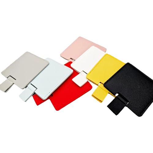 Unbreakable Pocket Mirror with PU Leather Case Mini Handheld Mirror