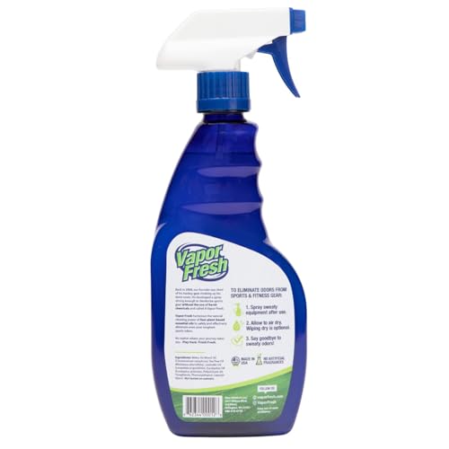 Vapor Fresh Sports Cleaner and Deodorizer - For Boxing Gloves, Sports Pads, Helmets, Gym Bags, Gym Equipment and More - Naturally Powered By Plants, 16 Fl Oz (3-Pack)