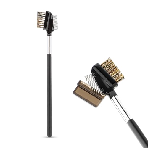 KALIONE Dual-Ended Eyebrow Brush and Stainless Steel Eyelash Comb