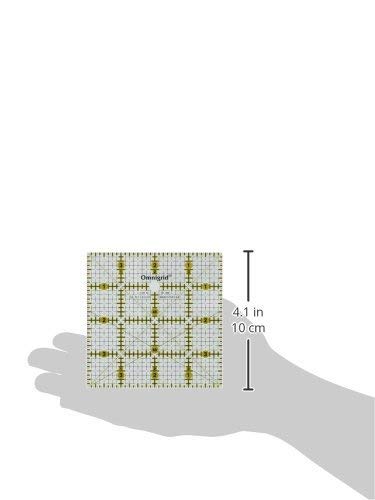 Omnigrid 4-Inch Square Quilting Ruler - Non-Slip Acrylic Grid for Sewing