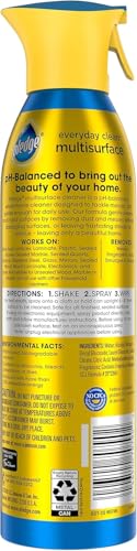 Pledge pH-Balanced Multisurface Spray, Gently Clean 101 Surfaces, Remove Dust and Messes, No Residue - Rainshower Scent, 9.7oz, Pack of 3