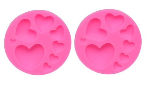 Heart-Shaped Silicone Molds Set of 2 for Baking & Candy Making