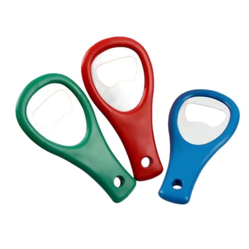 Ergonomic Bottle Opener Set, 3-Pack Plastic Handle Bar Tools
