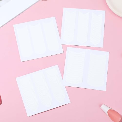 Oruola 1620pcs French Tip Nail Stickers & Stencils, 40 Sheets Self-Adhesive Manicure Guides
