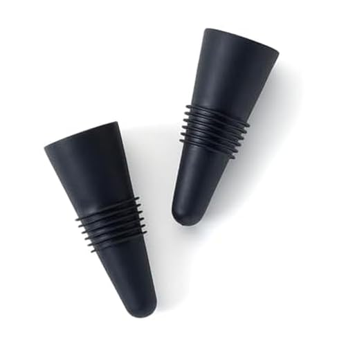 Rabbit Black Wine Bottle Stoppers Set of 2 - Airtight Seal