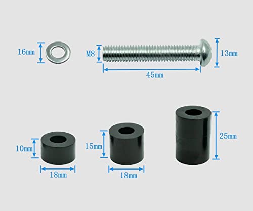 M8 x 45mm TV Mounting Screws and Spacers Kit for Samsung and Universal TVs